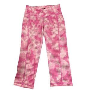 Old Navy Active Pink Geometric Patterned Yoga Pants Medium